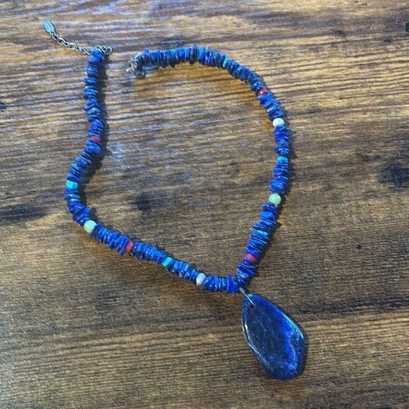 Lapis gemstone necklace - Picture 3 of 6